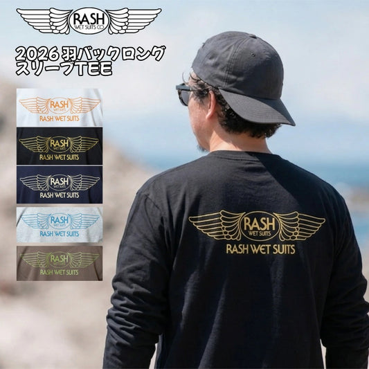 2026 RASH ラッシュ Tシャツ 羽バックロングスリーブTEE
