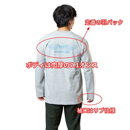 2026 RASH ラッシュ Tシャツ 羽バックロングスリーブTEE