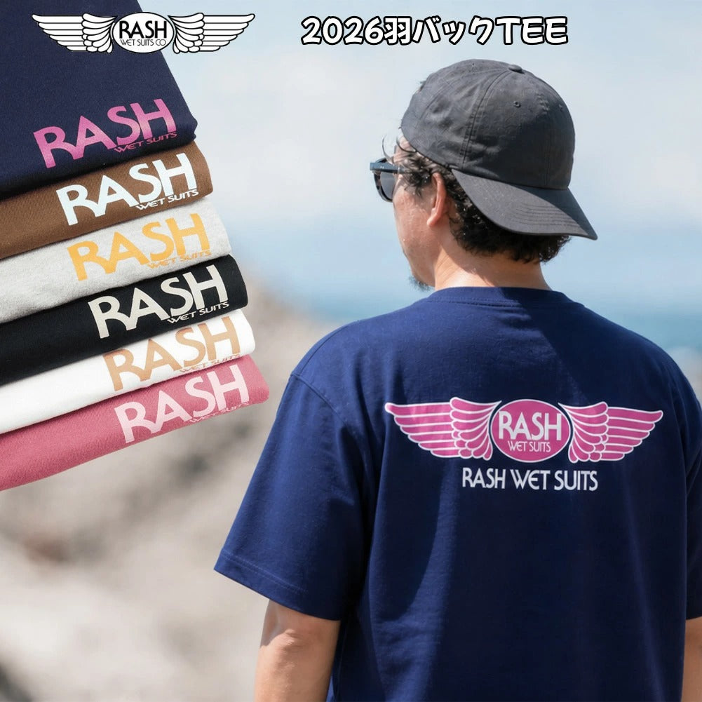 2026 RASH ラッシュ Tシャツ 羽バックTEE 半袖