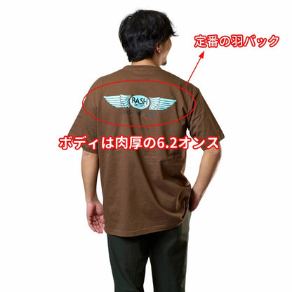 2026 RASH ラッシュ Tシャツ 羽バックTEE 半袖
