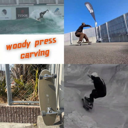 WOODY PRESS 28インチ スケートボード サーフスケート コンプリート